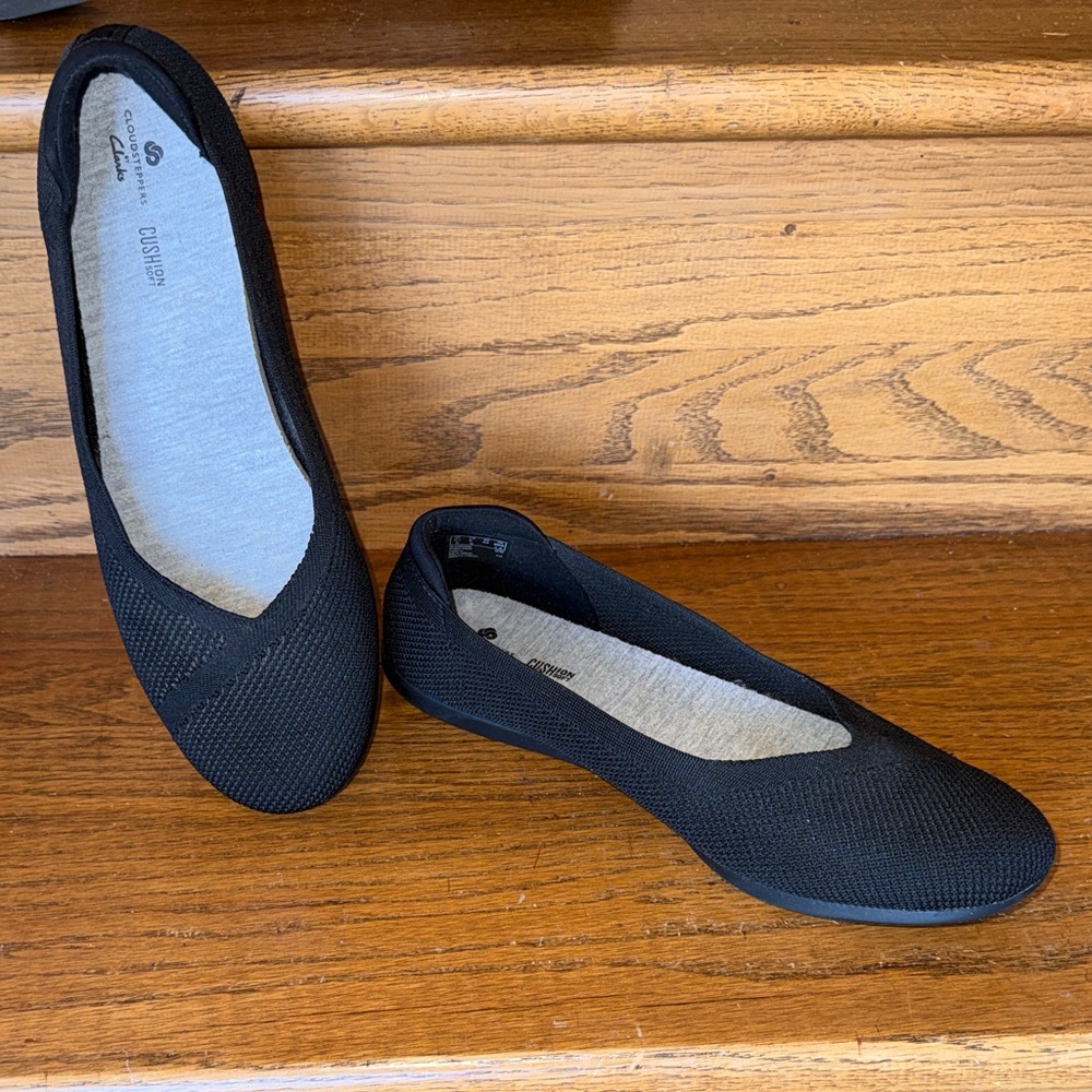 Clarks Cloudsteppers black ballet flat removeable… - image 9